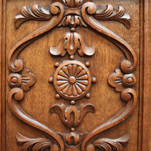 Load image into Gallery viewer, x SOLD Antique French Sideboard, Oak and Lead Light 2 Height Sideboard Cabinet Cupboard. B9840
