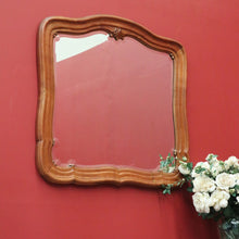 Load image into Gallery viewer, SALE Antique French Mirror Oak Bevelled Edge Mirror, Wall Mirror, Vanity, Hall Mirror B10878
