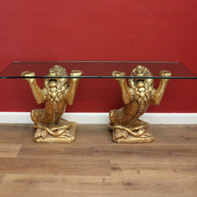 Load image into Gallery viewer, x SOLD Vintage Italian Gilt Lion Pedestal Hall Table, Console Table, Sofa or Side Table B10993
