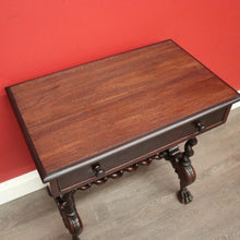 Load image into Gallery viewer, x SOLD Antique English Mahogany Hall Table, Side Table, Single Drawer Hall Table, Desk. B10055
