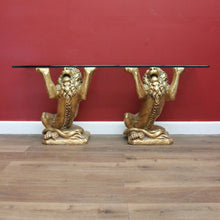 Load image into Gallery viewer, x SOLD Vintage Italian Gilt Lion Pedestal Hall Table, Console Table, Sofa or Side Table B10993
