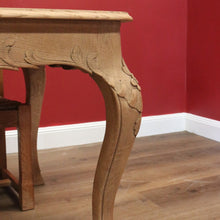 Load image into Gallery viewer, x SOLD Antique French Dining Table, Antique Raw Bleached Oak Kitchen Table, Carved Legs B10580
