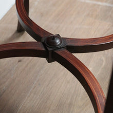 Load image into Gallery viewer, x SOLD Antique English Mahogany Side Table, Wine Table Lamp Table with Cross Stretcher B11100
