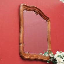 Load image into Gallery viewer, SALE Antique French Mirror Oak Bevelled Edge Mirror, Wall Mirror, Vanity, Hall Mirror B10878
