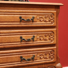 Load image into Gallery viewer, x SOLD Vintage French Chest of Drawers French Oak Three Drawer Chest Hall Entry Cabinet B10955
