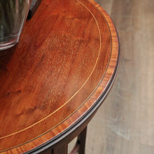 Load image into Gallery viewer, x SOLD Antique English Mahogany Side Table, Wine Table Lamp Table with Cross Stretcher B11100
