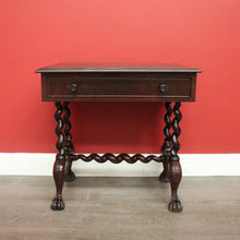 Load image into Gallery viewer, x SOLD Antique English Mahogany Hall Table, Side Table, Single Drawer Hall Table, Desk. B10055
