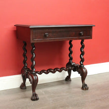 Load image into Gallery viewer, x SOLD Antique English Mahogany Hall Table, Side Table, Single Drawer Hall Table, Desk. B10055
