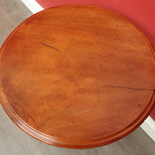 Load image into Gallery viewer, x SOLD Antique English Walnut Wine Table, Antique Circular Lamp or Pedestal Side Table. B9742
