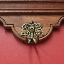 Load image into Gallery viewer, x SOLD Antique French Coat Rack, Coat and Scarf Rack Umbrella Holder Oak Brass Hat Rack B10763
