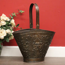 Load image into Gallery viewer, Antique Belgian Umbrella Holder Stand, Pressed Brass Plant Holder Jardinière Pot
