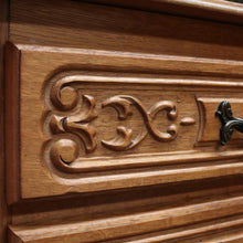 Load image into Gallery viewer, x SOLD Vintage French Chest of Drawers French Oak Three Drawer Chest Hall Entry Cabinet B10955
