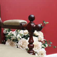 Load image into Gallery viewer, x SOLD Antique English Office Chair. Oak and Leather Hall Chair Armchair, Bedroom Chair B10673
