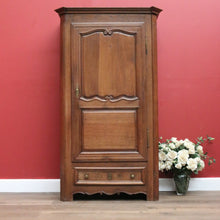 Load image into Gallery viewer, Antique French Cloak Cabinet, French Hall Cupboard, Oak Wardrobe Armoire Drawer B10804

