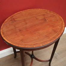 Load image into Gallery viewer, x SOLD Antique English Mahogany Side Table, Wine Table Lamp Table with Cross Stretcher B11100
