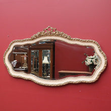 Load image into Gallery viewer, x SOLD Vintage Italian Mirror, Cream and Gilt Trim Wall Mirror, Bevelled Edge Mirror B11053

