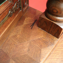 Load image into Gallery viewer, x SOLD Antique French Sideboard, Oak and Lead Light 2 Height Sideboard Cabinet Cupboard. B9840
