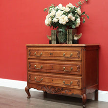 Load image into Gallery viewer, x SOLD Antique French Chest of Drawers, Oak French Hall Cabinet Chest of 3 Drawers B10205
