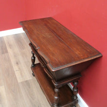 Load image into Gallery viewer, x SOLD Vintage French Oak Drop/Fall Front Kneading Trough Hallway Table Cabinet Stand B10703

