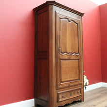Load image into Gallery viewer, x SOLD Antique French Cloak Cabinet, French Hall Cupboard, Oak Wardrobe Armoire Drawer B10804
