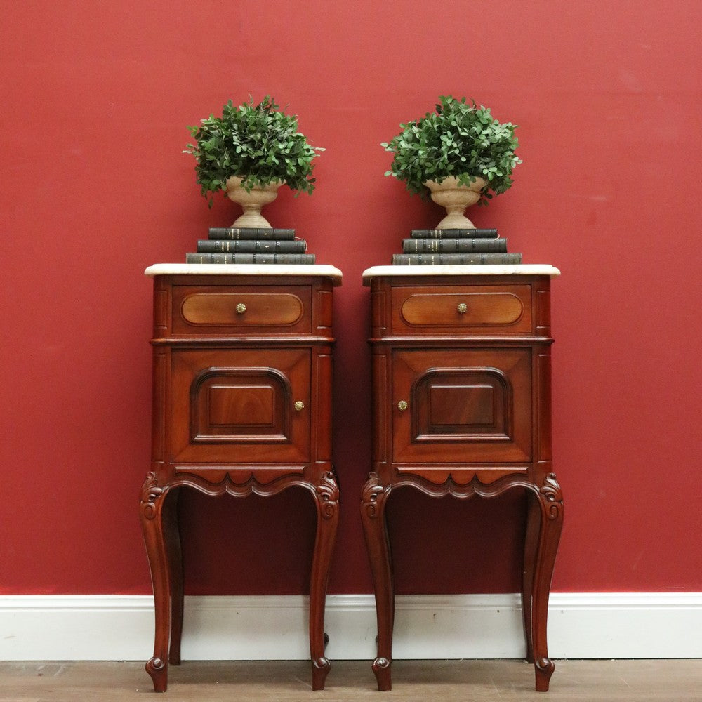 Antique French Bedside Tables, Antique French Lamp Tables, Side or Hall Cupboard B10753