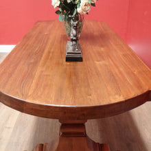 Load image into Gallery viewer, x SOLD Antique French Oak Dining Table or Twin Pedestal Kitchen Table, Stretcher Base. B11268
