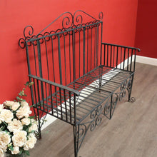 Load image into Gallery viewer, x SOLD Vintage French Wrought Iron Garden Chair, Seat Bench Chair Verandah Armchair. B10395
