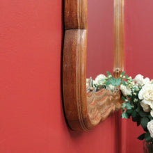 Load image into Gallery viewer, SALE Antique French Mirror Oak Bevelled Edge Mirror, Wall Mirror, Vanity, Hall Mirror B10878
