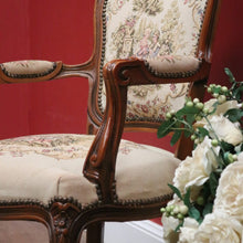 Load image into Gallery viewer, x SOLD Vintage French Armchair, French Tapestry Seat Back Armchair, Hall Bedroom Chair B11052
