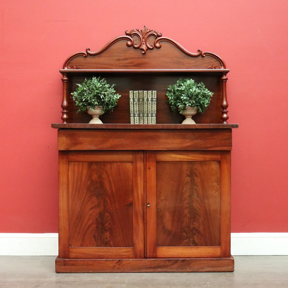 x SOLD Antique English Chiffonier, English Mahogany Sideboard, Hall Cabinet or Cupboard. B9736