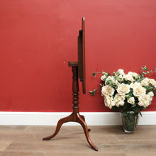 Load image into Gallery viewer, x SOLD Antique English Mahogany Writing or Reading Table, Tilt Top Wine Or Lamp Table B11247
