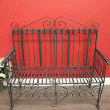 Load image into Gallery viewer, x SOLD Vintage French Wrought Iron Garden Chair, Seat Bench Chair Verandah Armchair. B10395
