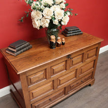 Load image into Gallery viewer, x SOLD Antique French Coffer, Oak Trunk Blanket Box. Chest of Drawers Trunk Linen Chest. B10190
