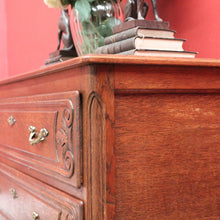 Load image into Gallery viewer, x SOLD French Chest of Drawers Vintage Hall Cupboard with Three Drawer Oak Hall Cabinet B10929
