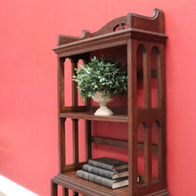 Load image into Gallery viewer, x SOLD Antique English Open Bookcase, Antique Art Nouveau Bookcase, Four Tier Book Self B10990
