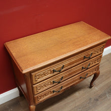 Load image into Gallery viewer, x SOLD Vintage French Chest of Drawers French Oak Three Drawer Chest Hall Entry Cabinet B10955
