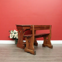 Load image into Gallery viewer, x SOLD Antique French Marriage Celebrant Desk and Bench Seat Wedding Desk and Chair Set B10140
