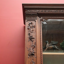 Load image into Gallery viewer, x SOLD Antique French Walnut Bookcase, French Linen Press or Walnut China Cabinet Glass B11111
