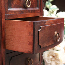 Load image into Gallery viewer, x SOLD Antique French Dressing Table, Twin Pedestal Walnut and Bevelled Mirror Dresser. B10326
