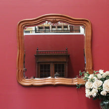 Load image into Gallery viewer, SALE Antique French Mirror Oak Bevelled Edge Mirror, Wall Mirror, Vanity, Hall Mirror B10878
