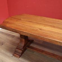 Load image into Gallery viewer, x SOLD Antique French Oak Dining Table or Twin Pedestal Kitchen Table, Stretcher Base. B11268
