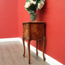 Load image into Gallery viewer, x SOLD Antique French Walnut Bedside Table, French Walnut and Marble Lamp Side Cabinet B10428
