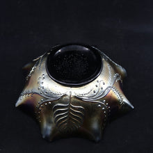 Load image into Gallery viewer, x SOLD Carnival Glass EMU, Black Amethyst Emu Bowl Australian Crown Crystal Master Bowl B11094
