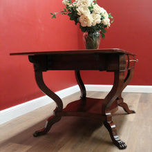 Load image into Gallery viewer, x SOLD Antique English Centre Table, Large Lamp or Side Table, Cushion Drawer Desk B10740
