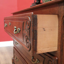 Load image into Gallery viewer, x SOLD French Chest of Drawers Vintage Hall Cupboard with Three Drawer Oak Hall Cabinet B10929
