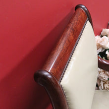 Load image into Gallery viewer, x SOLD Antique English Office Chair. Oak and Leather Hall Chair Armchair, Bedroom Chair B10673
