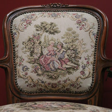 Load image into Gallery viewer, x SOLD Vintage French Armchair, French Tapestry Seat Back Armchair, Hall Bedroom Chair B11052
