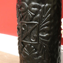 Load image into Gallery viewer, x SOLD Vintage French Umbrella Holder, Umbrella Stand, Black Tin Walking Stick Cane Bin B10813
