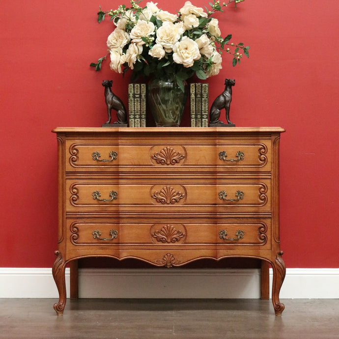 Vintage French Chest of Drawers. French 3 Drawer Hall Cabinet Lamp Cupboard B10472