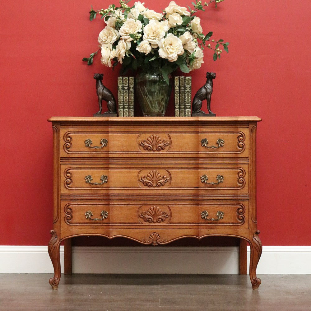 Vintage French Chest of Drawers. French 3 Drawer Hall Cabinet Lamp Cupboard B10472
